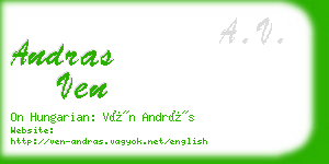 andras ven business card